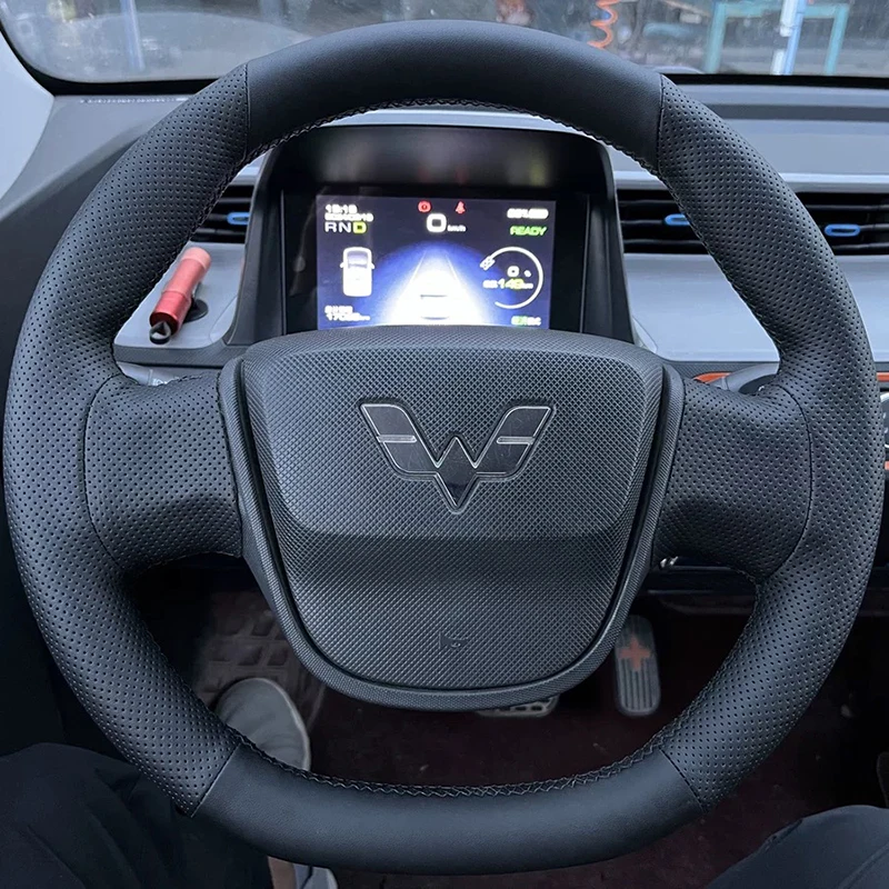 Чехол на руль сшитый вручную, нескользящий, дышащий, для Wuling Hongguang MINI EV 2020-2022, аксессуары для салона автомобиля
Чехол на руль сшитый вручную, нескользящий, дышащий, для Wuling Hongguang MINI EV 2020-2022, аксессуары для салона автомобиля