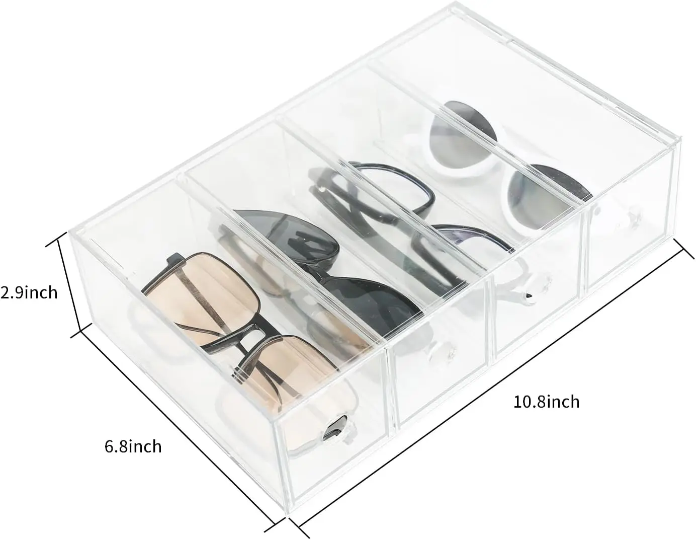 3-Pack Stackable Acrylic Storage Drawers, Desk Organizer Transparent Cosmetic Storage Boxes
3-Pack Stackable Acrylic Storage Drawers, Desk Organizer Transparent Cosmetic Storage Boxes