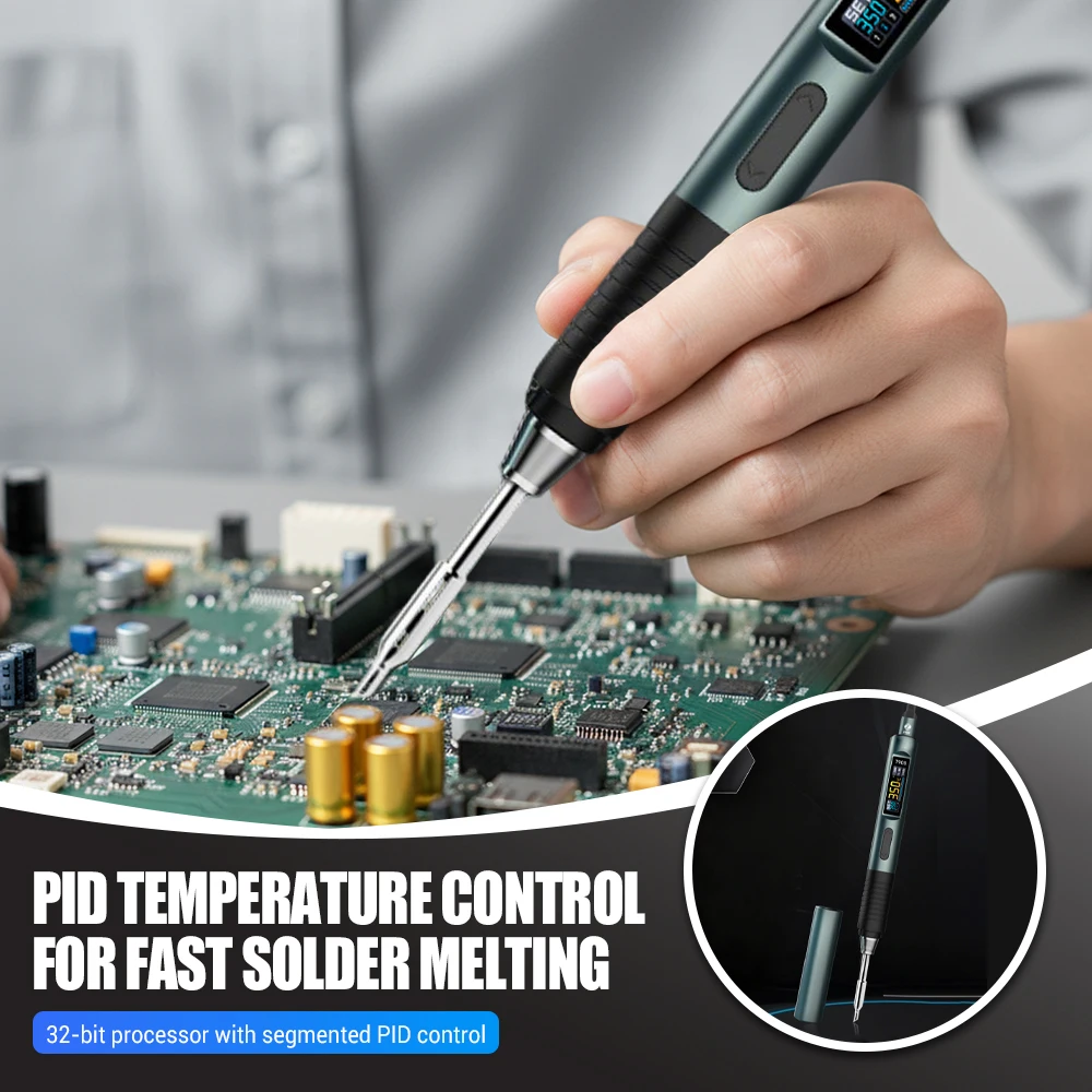 T90 Smart Soldering Iron 18W to140W Portable Digital Display Automatic Sleep PCB Precision Soldering Iron Repair Tool Kit
T90 Smart Soldering Iron 18W to140W Portable Digital Display Automatic Sleep PCB Precision Soldering Iron Repair Tool Kit