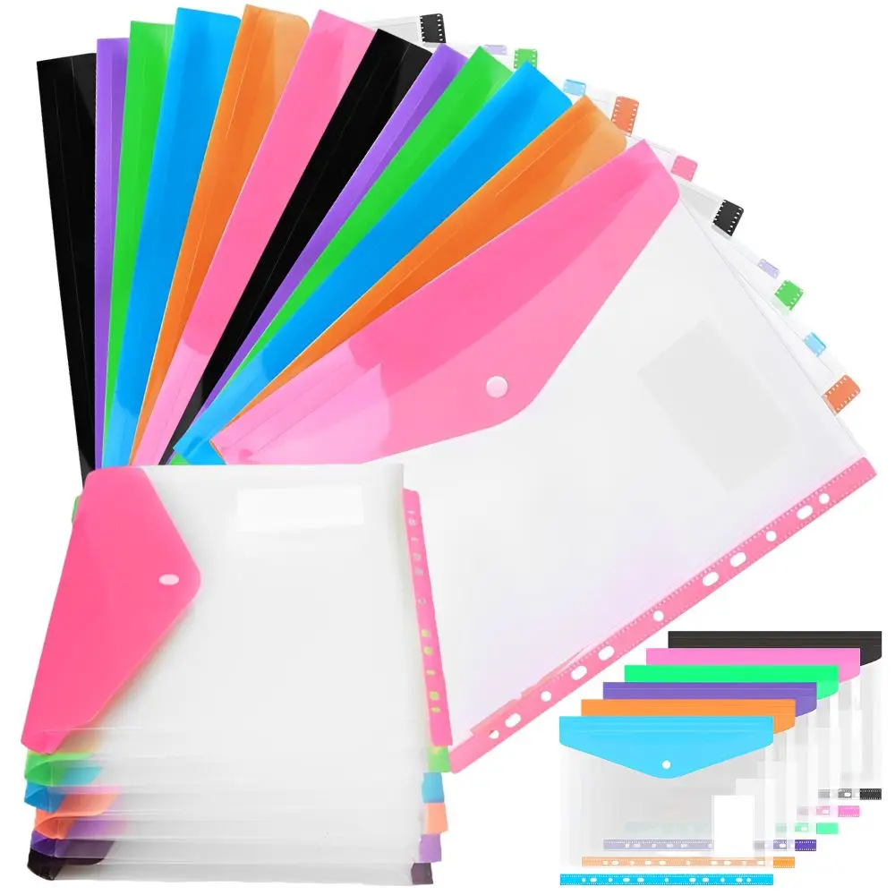 15pcs Random Color A4 11-Hole Binder File Bags for School Supplies, Office Organization, Home Storage, Stationery Holder YMY
15pcs Random Color A4 11-Hole Binder File Bags for School Supplies, Office Organization, Home Storage, Stationery Holder YMY