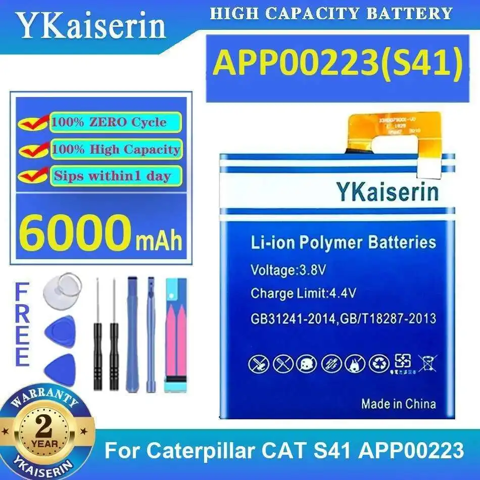 6000mAh APP00223 S41 Durable For Caterpillar Cat S41 APP00223 Good Low-Temperature Performance Mobile Phone Battery
6000mAh APP00223 S41 Durable For Caterpillar Cat S41 APP00223 Good Low-Temperature Performance Mobile Phone Battery