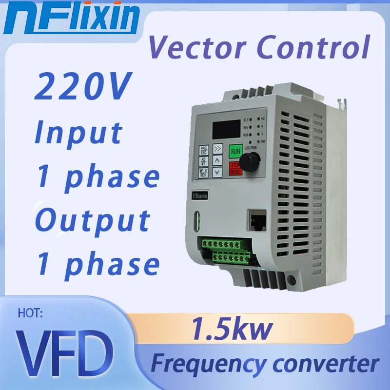 Экономичный VFD 1,5 кВт 220 В однофазный вход 220 В до 1 фазы 220 В выход преобразователь частоты для двигателя канализационного насоса
Экономичный VFD 1,5 кВт 220 В однофазный вход 220 В до 1 фазы 220 В выход преобразователь частоты для двигателя канализационного насоса