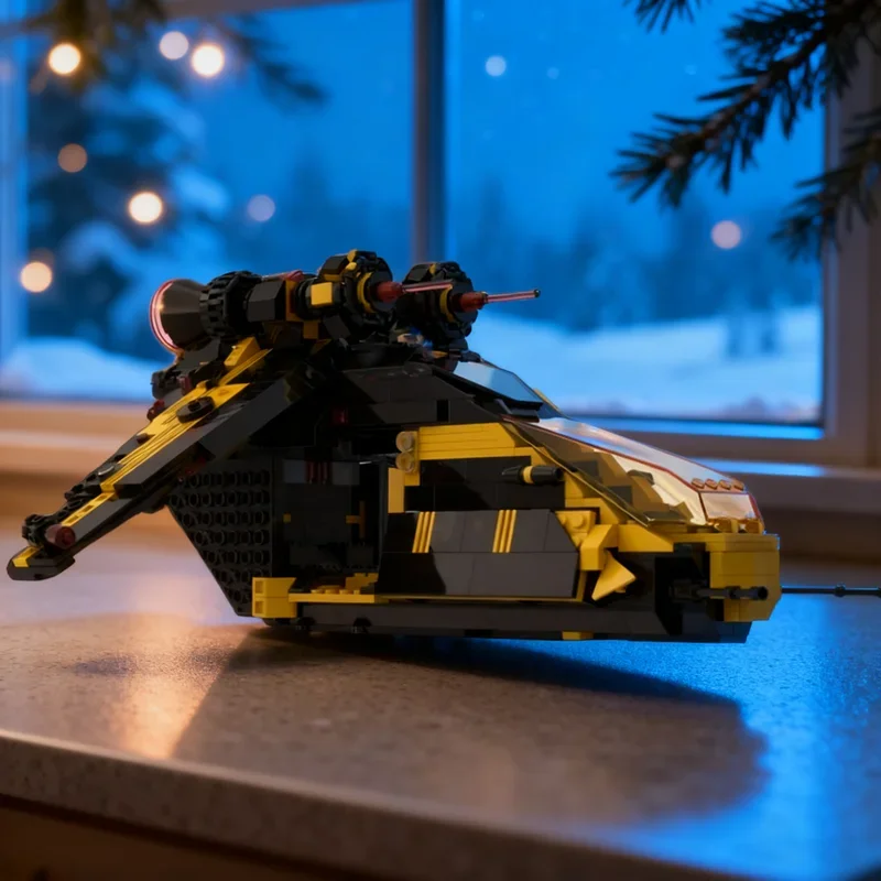 910pcs MOC Blacktron Gunship The bLAATcktron Model Building blocks Construction DIY creative toys Brick Christmas gift Birthday
910pcs MOC Blacktron Gunship The bLAATcktron Model Building blocks Construction DIY creative toys Brick Christmas gift Birthday