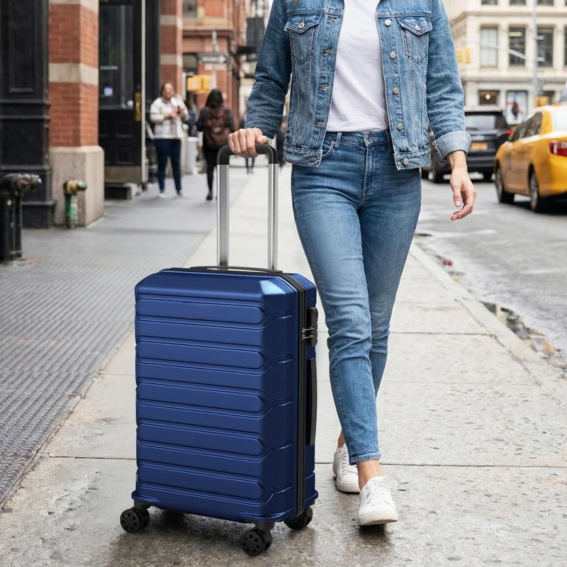 3-Piece Hardside Luggage Set Lightweight Hardside Suitcases with 8-Spinner Wheels-Navy
3-Piece Hardside Luggage Set Lightweight Hardside Suitcases with 8-Spinner Wheels-Navy