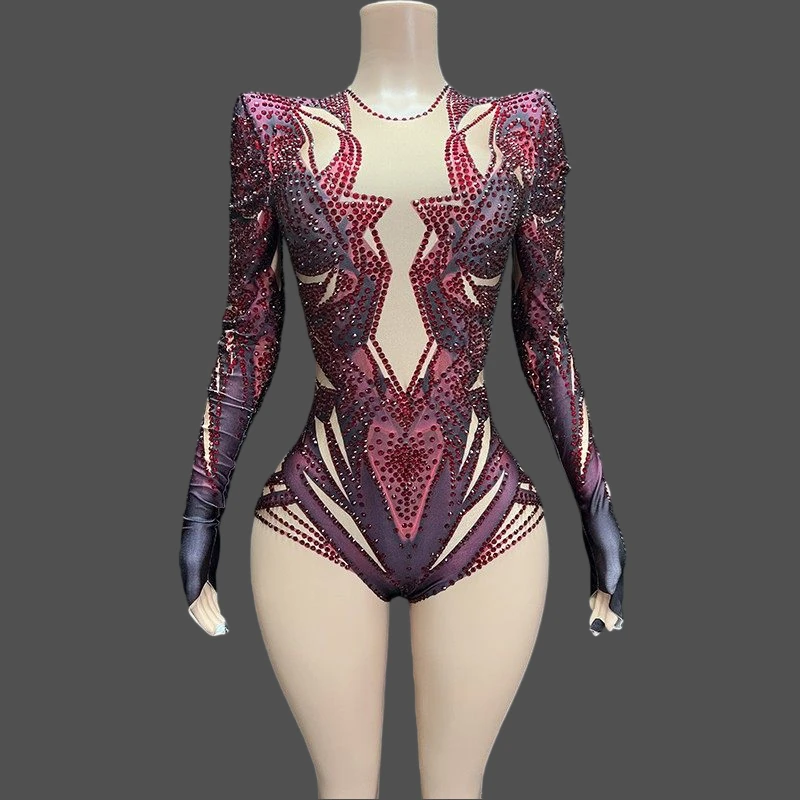 Special Occassion Dress Women Burgundy Printed Long Sleeve Rhinestones Leotard Evening Club Party Performance Costumes Clubwear
Special Occassion Dress Women Burgundy Printed Long Sleeve Rhinestones Leotard Evening Club Party Performance Costumes Clubwear