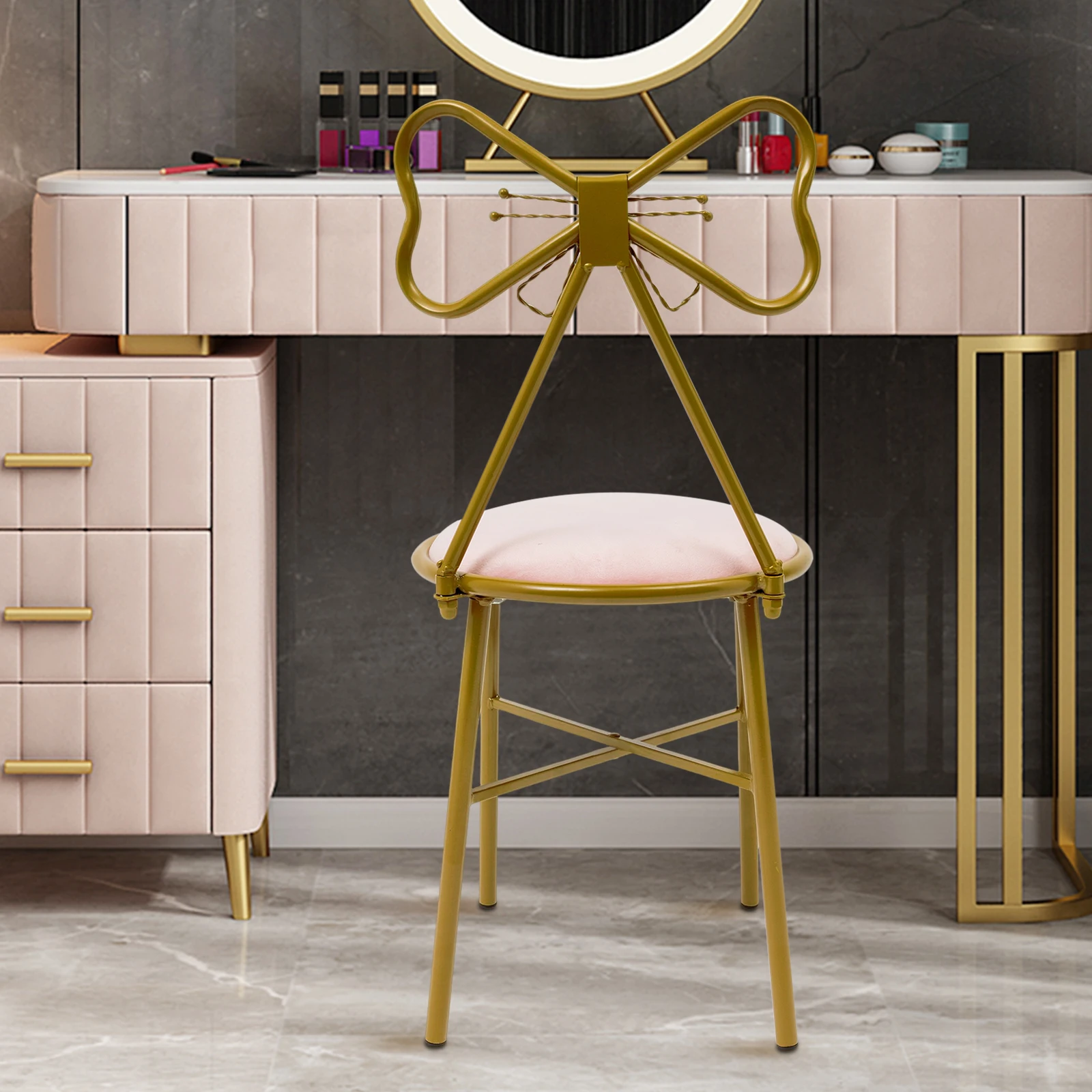 Simple Installation Cute Butterfly-Shaped Vanity Chair for Restaurants Living Rooms Bedrooms Salons Lounge Rooms Cafes Dressers
Simple Installation Cute Butterfly-Shaped Vanity Chair for Restaurants Living Rooms Bedrooms Salons Lounge Rooms Cafes Dressers