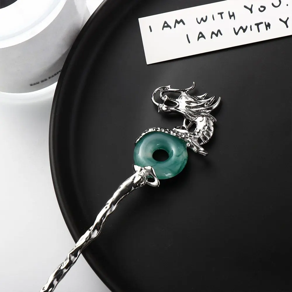 Retro Safety Buckle Dragon Green Cheongsam Jade Metal Hairpin Chinese Style Headwear Ancient Style Hairpin Hanfu Hair Sticks
Retro Safety Buckle Dragon Green Cheongsam Jade Metal Hairpin Chinese Style Headwear Ancient Style Hairpin Hanfu Hair Sticks