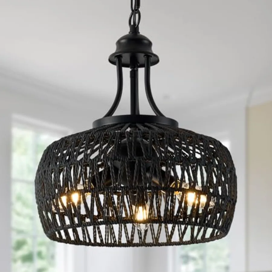 Farmhouse Chandeliers for Dining Room 3-Light Rustic Ceiling Fixture with Twine Making Lampshade Adjustable Height Chandelier f
Farmhouse Chandeliers for Dining Room 3-Light Rustic Ceiling Fixture with Twine Making Lampshade Adjustable Height Chandelier f
