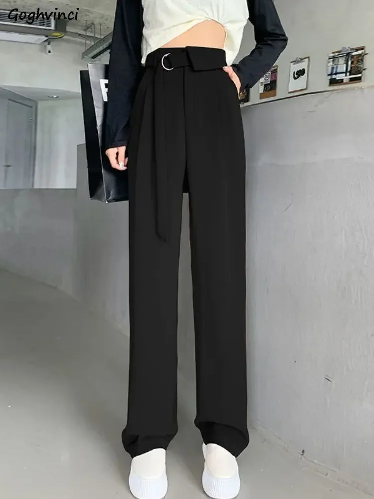Wide Leg Spring Pants Women Pure Chic Designed Office Lady Smooth Comfortable Fashion All-match High Waist Minimalist Leisure
Wide Leg Spring Pants Women Pure Chic Designed Office Lady Smooth Comfortable Fashion All-match High Waist Minimalist Leisure