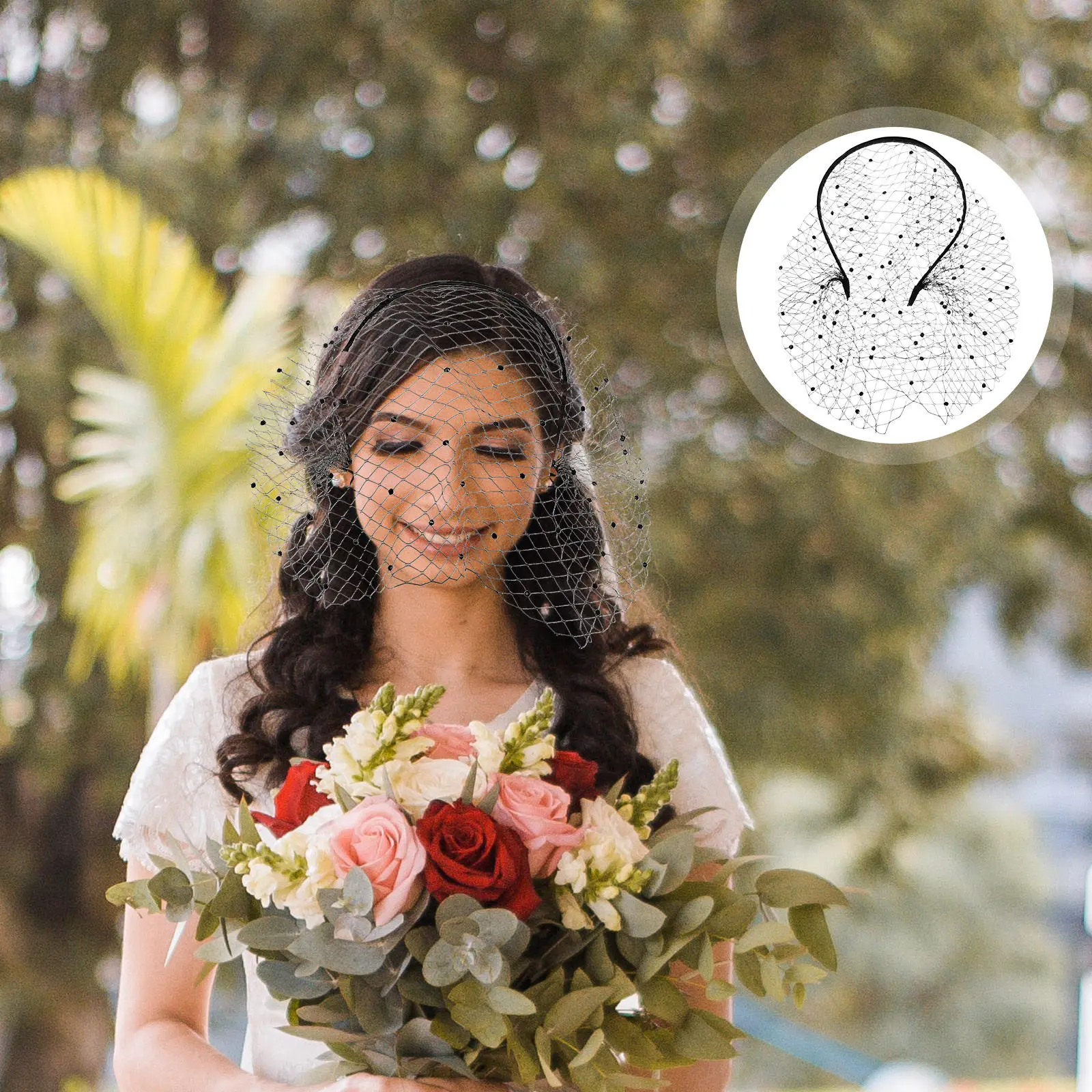 Элегантная черная сетчатая повязка на голову для невесты на свадьбу, украшенная сверкающими стразами и жемчугом, регулируемая, для свадебных торжеств
Элегантная черная сетчатая повязка на голову для невесты на свадьбу, украшенная сверкающими стразами и жемчугом, регулируемая, для свадебных торжеств