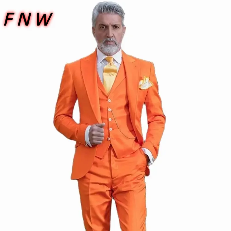 Оранжевый мужской костюм-тройка Slim Fit 2026, пошитый на заказ, для жениха, свадебный смокинг, повседневный костюм для выпускного вечера, индивидуальный пошив
Оранжевый мужской костюм-тройка Slim Fit 2026, пошитый на заказ, для жениха, свадебный смокинг, повседневный костюм для выпускного вечера, индивидуальный пошив