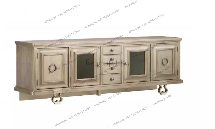 American solid wood carving light luxury TV cabinet
American solid wood carving light luxury TV cabinet