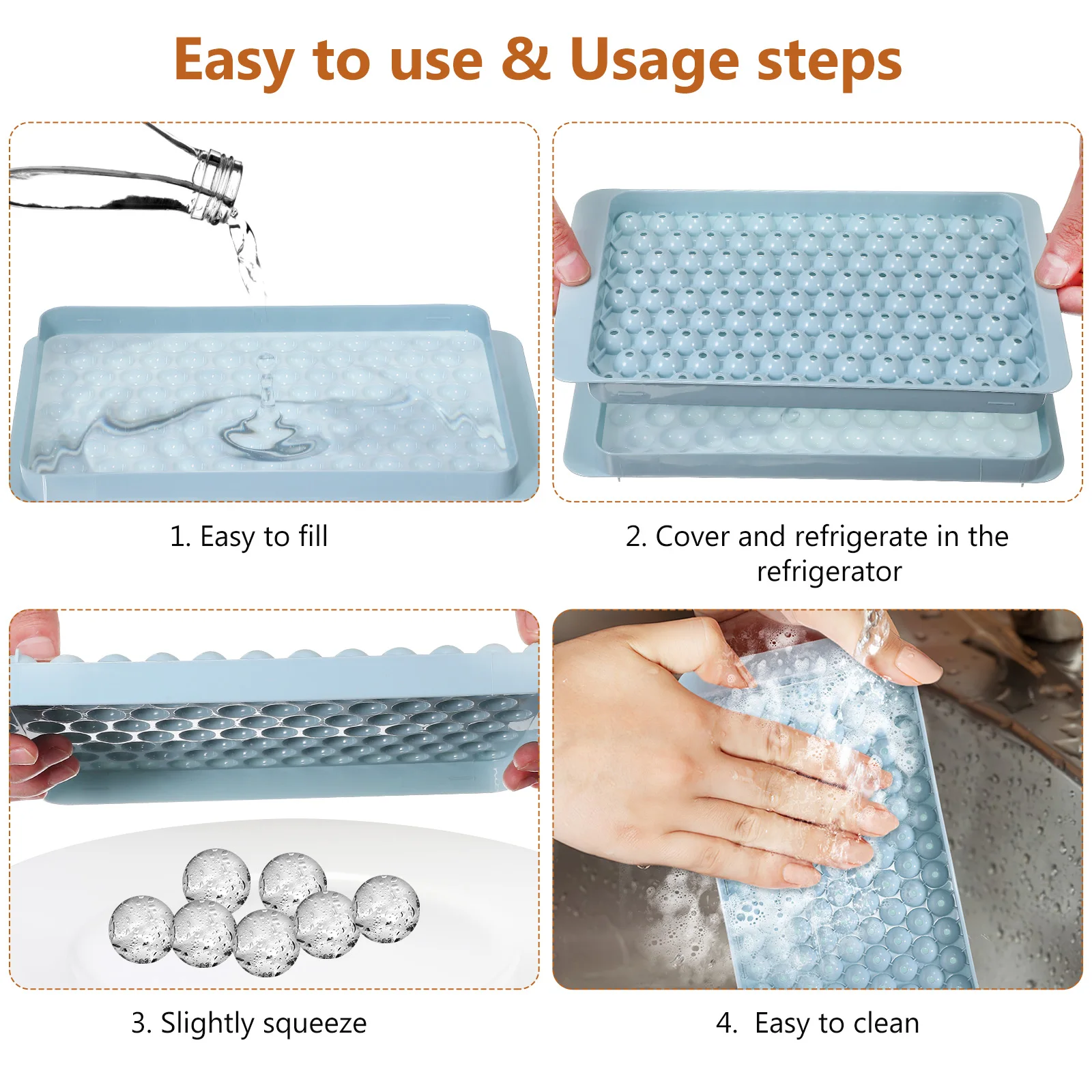 4 Pcs Ice Tray Set Round Mini Circle Cubes Maker Mold Freezer Kitchen Drinks Coffee Tea Whiskey Plastic Reusable Easy Clean
4 Pcs Ice Tray Set Round Mini Circle Cubes Maker Mold Freezer Kitchen Drinks Coffee Tea Whiskey Plastic Reusable Easy Clean