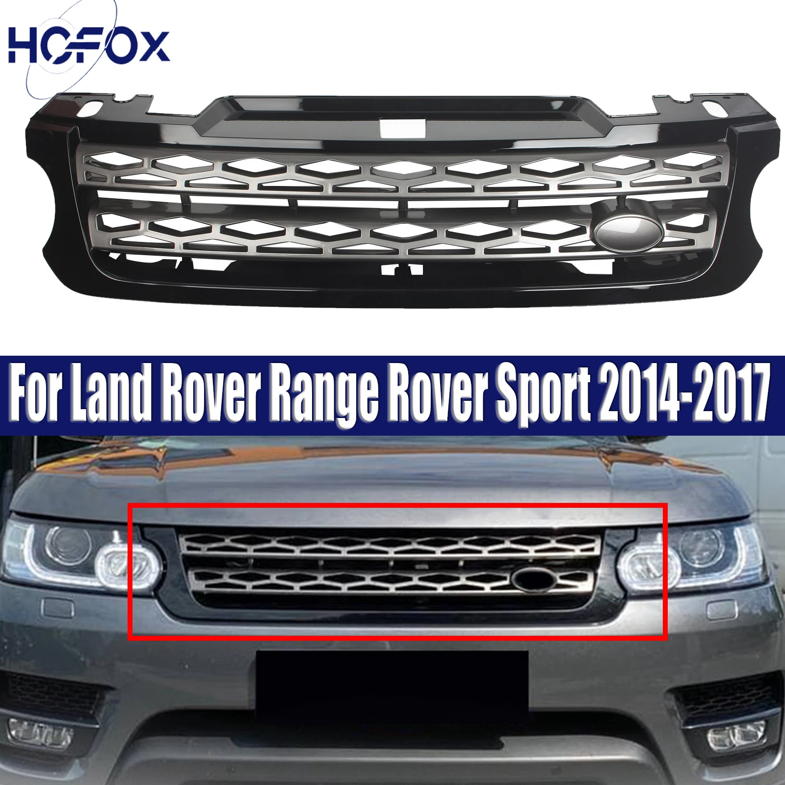 Car Upper Front Bumper Grille Grill For Land Rover Range Rover Sport 2014 2015 2016 2017
Car Upper Front Bumper Grille Grill For Land Rover Range Rover Sport 2014 2015 2016 2017