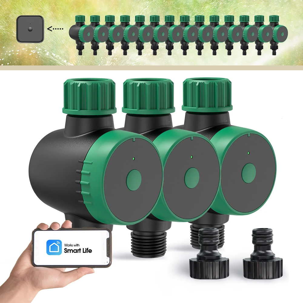 WiFi Bluetooth-Compatible Water Timer Smart Life Waterproof Automatic Timer Suitable for Garden Lawn Greenhouse Yard Farm Etc 
WiFi Bluetooth-Compatible Water Timer Smart Life Waterproof Automatic Timer Suitable for Garden Lawn Greenhouse Yard Farm Etc