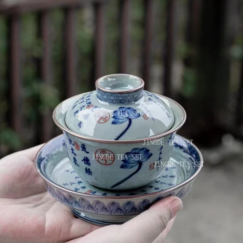 Ceramic Covered Bowl Chinese Style Ice Cracked Glazed Tea Bowl Household Tea Maker Kungfu Teacup Drinking Utensils Master's Cup
Ceramic Covered Bowl Chinese Style Ice Cracked Glazed Tea Bowl Household Tea Maker Kungfu Teacup Drinking Utensils Master's Cup