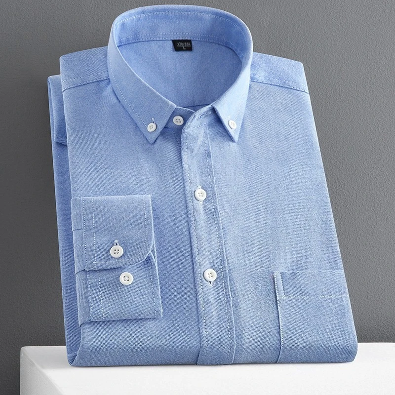 100% Pure Cotton Men's Long Sleeve Oxford Spinning Shirt Business Leisure Pocket Slim Fit Button Style Soft Med
100% Pure Cotton Men's Long Sleeve Oxford Spinning Shirt Business Leisure Pocket Slim Fit Button Style Soft Med