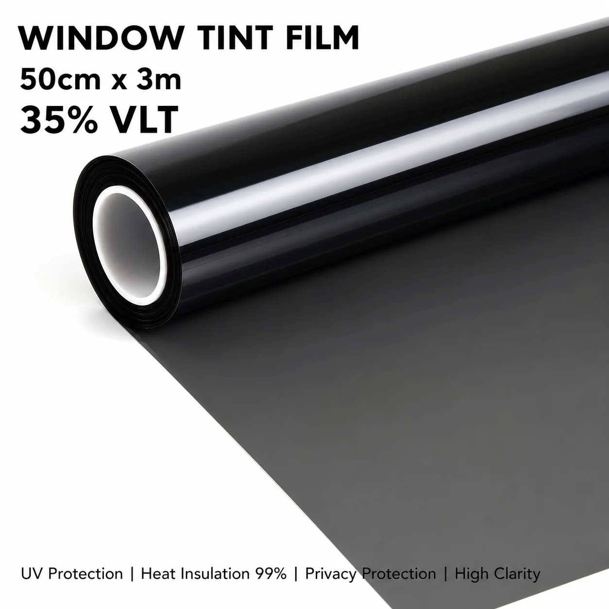 35% VLT Car Solar Tint Film 50cmX300cm Light Smoke DIY Cuttable Roll Bubble Free Install Heat Ceramic No Scratch Automotive Easy
35% VLT Car Solar Tint Film 50cmX300cm Light Smoke DIY Cuttable Roll Bubble Free Install Heat Ceramic No Scratch Automotive Easy