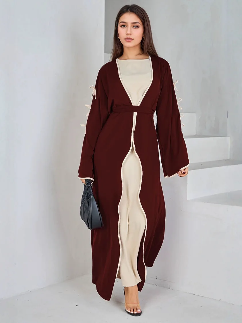 Muslim Ramadan Eid Women Abaya Cardigan (without Inner Dress) Party Bow Abayas Ramadan Eid Arab Long Robe Dubai Kaftan Jalabiya
Muslim Ramadan Eid Women Abaya Cardigan (without Inner Dress) Party Bow Abayas Ramadan Eid Arab Long Robe Dubai Kaftan Jalabiya