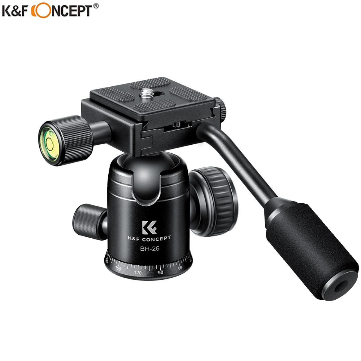 K&F Concept 26mm Metal Tripod Ball Head with Handle 360 Degree Rotating Panoramic with 1/4 inch Quick Release Plate for Monopod
K&F Concept 26mm Metal Tripod Ball Head with Handle 360 Degree Rotating Panoramic with 1/4 inch Quick Release Plate for Monopod