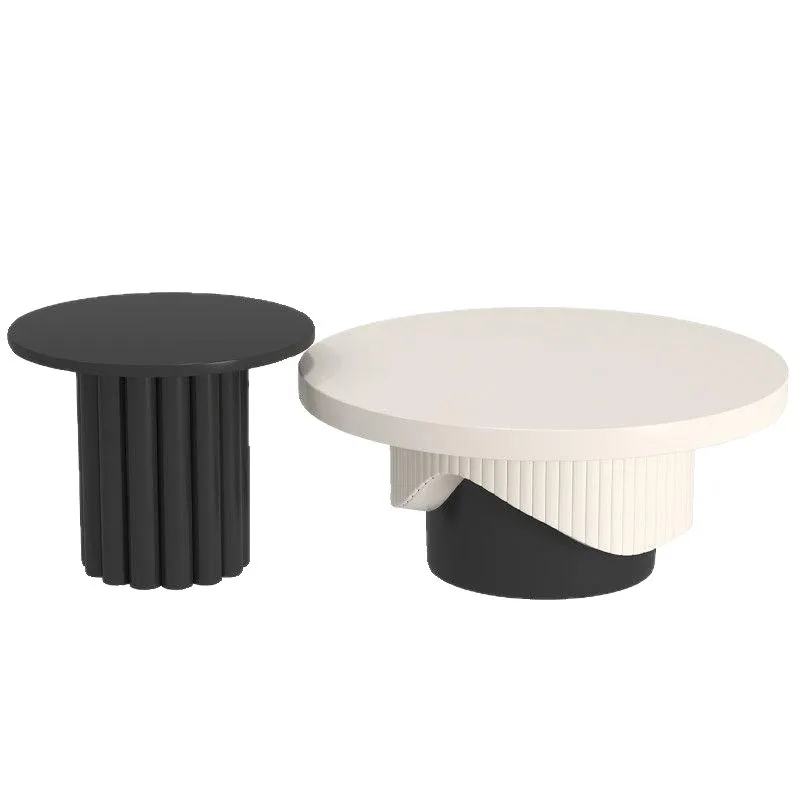 Simple cream style modern round coffee table light luxury household small apartment creative
Simple cream style modern round coffee table light luxury household small apartment creative