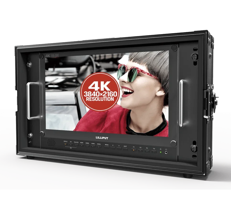 LILLIPUT BM150-12G 15,6 дюйма, Переносной монитор режиссера вещания 12G-SDI 6RU, установка в стойке телевизора вещания для воспроизведения и мониторинга
LILLIPUT BM150-12G 15,6 дюйма, Переносной монитор режиссера вещания 12G-SDI 6RU, установка в стойке телевизора вещания для воспроизведения и мониторинга