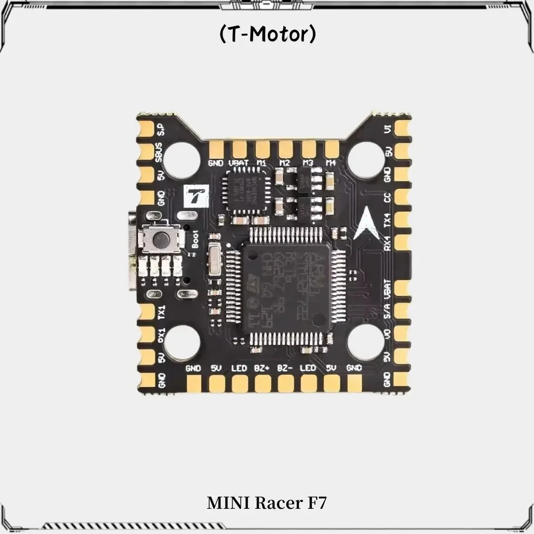 T-MOTOR Новый контроллер полета MINI Racer F7 3 ~ 6S Lipo W/AT7456E OSD 4 порта UART MCU-STM32F722RET6 20*20 мм для RC FPV Drone
T-MOTOR Новый контроллер полета MINI Racer F7 3 ~ 6S Lipo W/AT7456E OSD 4 порта UART MCU-STM32F722RET6 20*20 мм для RC FPV Drone