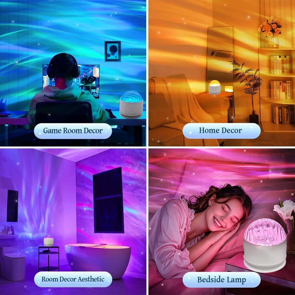 2 Pcs/set Northern Lights Projector, 16 Light Color Aurora Night Light Projector for Bedroom, Remote Galaxy Light Projector, Dimmable Mood Lighting with Memory Function for Playroom Kids Teen Girl Gift
2 Pcs/set Northern Lights Projector, 16 Light Color Aurora Night Light Projector for Bedroom, Remote Galaxy Light Projector, Dimmable Mood Lighting with Memory Function for Playroom Kids Teen Girl Gift