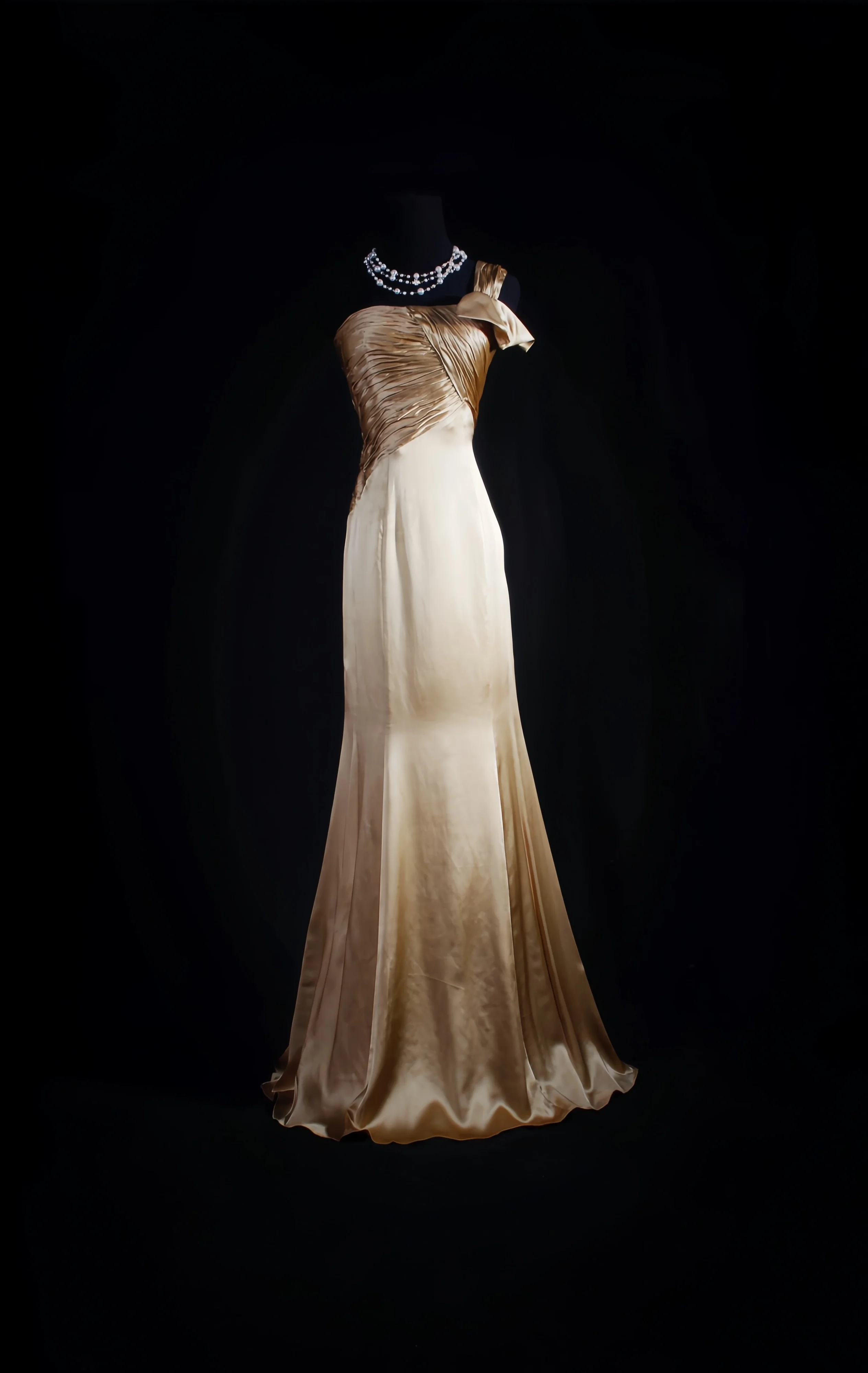 Gold Silk Satin Ball Dress Vintage A-Line Slim One Shoulder Pleated Sleeveless Open Back Ladies Party Banquet Evening Dress
Gold Silk Satin Ball Dress Vintage A-Line Slim One Shoulder Pleated Sleeveless Open Back Ladies Party Banquet Evening Dress