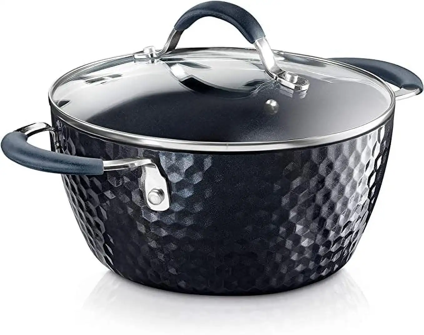 Durable Non-Stick Dutch Oven Pot with See-Through Tempered Glass Lids, 3.6 Quarts (Blue)
Durable Non-Stick Dutch Oven Pot with See-Through Tempered Glass Lids, 3.6 Quarts (Blue)