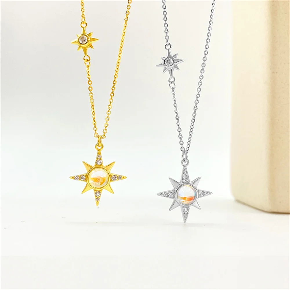 Корейское серебро S925 — 8-точечный циркон со звездой + подвеска из лунного камня, нишевое стильное, романтическое женское ожерелье-воротник премиум-класса
Корейское серебро S925 — 8-точечный циркон со звездой + подвеска из лунного камня, нишевое стильное, романтическое женское ожерелье-воротник премиум-класса
