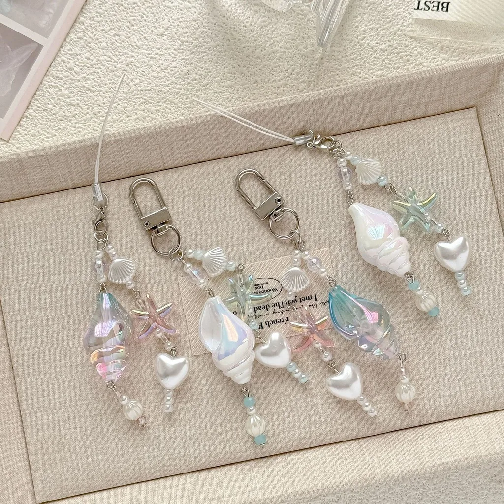 Handmade Beaded Ocean Themed Chain Seashell Starfish Charm Pendant Bag Keychain Lanyard Fashion Mobile Phones Chain Gift
Handmade Beaded Ocean Themed Chain Seashell Starfish Charm Pendant Bag Keychain Lanyard Fashion Mobile Phones Chain Gift
