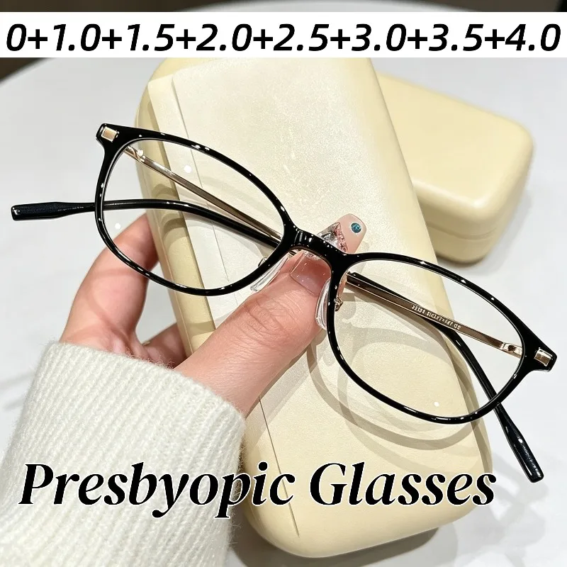 Fashionable Ultra Light High-definition Anti Blue Light Presbyopia Glasses Small Frame Oval Ins Style Women's Reading Eyeglasses
Fashionable Ultra Light High-definition Anti Blue Light Presbyopia Glasses Small Frame Oval Ins Style Women's Reading Eyeglasses