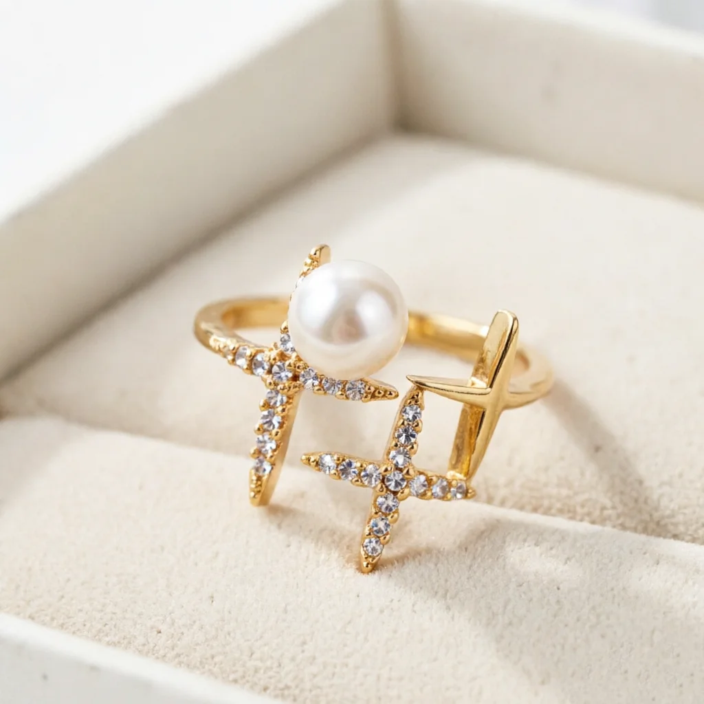5A Grade White Pearl Open Ring Starlight Shining Fashion Niche Design Women Party Jewelry Valentine Birthday Gift Box JY ZuBo
5A Grade White Pearl Open Ring Starlight Shining Fashion Niche Design Women Party Jewelry Valentine Birthday Gift Box JY ZuBo