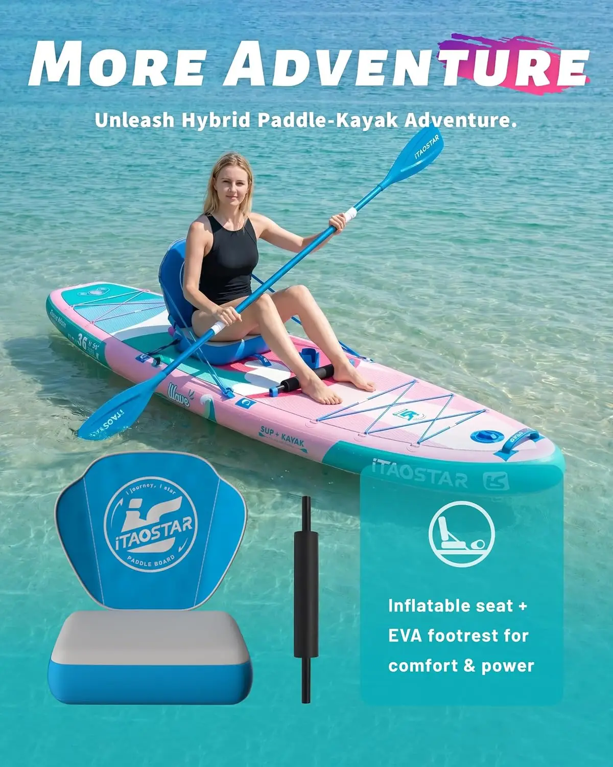 Big Clearance Sale Billow 11'6"×36" Extra Wide Paddle Board with Seat, One-Stop Premium SUP Board Accessories, Tailored Fins, St
Big Clearance Sale Billow 11'6"×36" Extra Wide Paddle Board with Seat, One-Stop Premium SUP Board Accessories, Tailored Fins, St