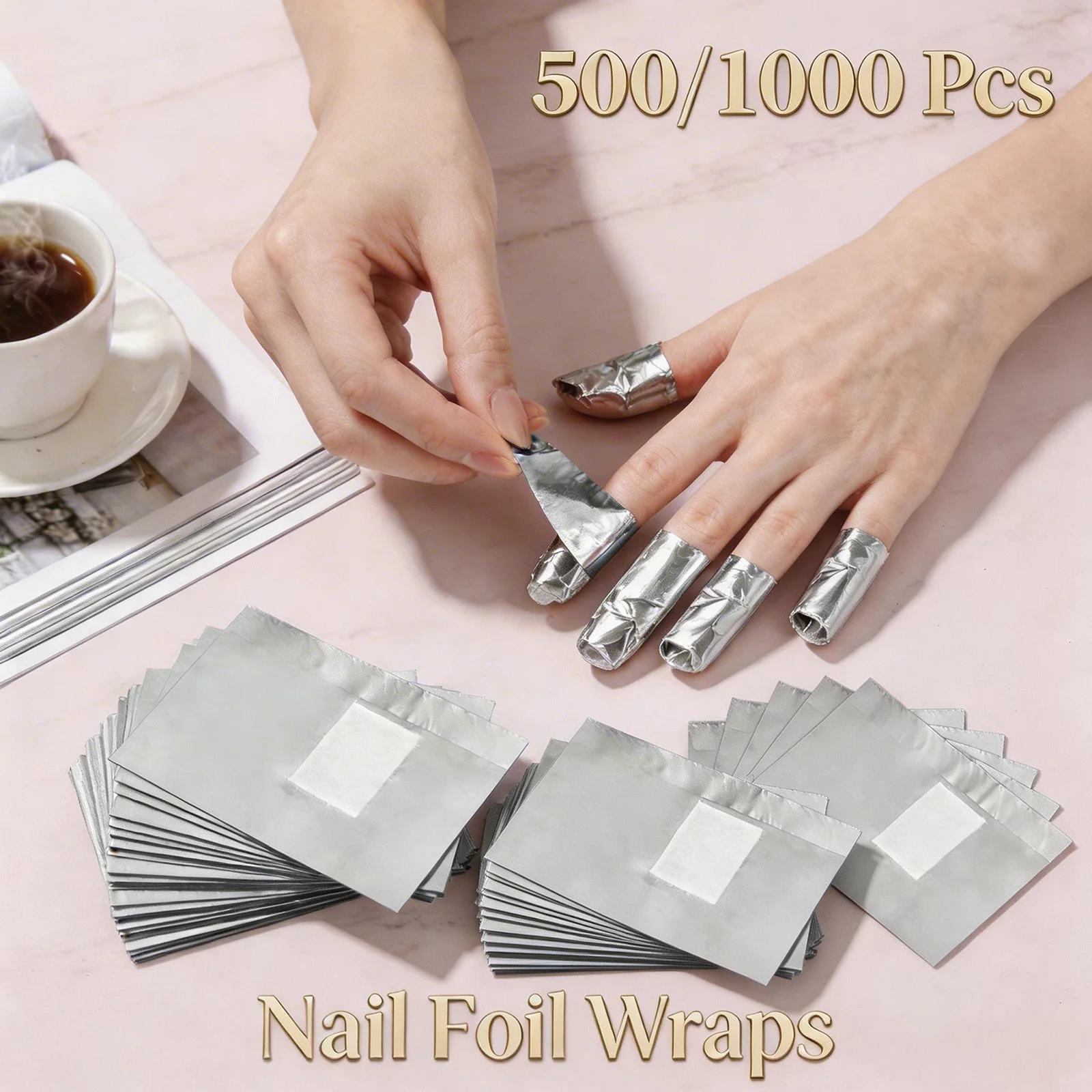 500/1000Pcs Gel Nail Polish Remover Wraps Nail Foil Wraps Soak Off Cotton Pads Lint Free Finger Nail Wipes Remover Manicure Tool
500/1000Pcs Gel Nail Polish Remover Wraps Nail Foil Wraps Soak Off Cotton Pads Lint Free Finger Nail Wipes Remover Manicure Tool