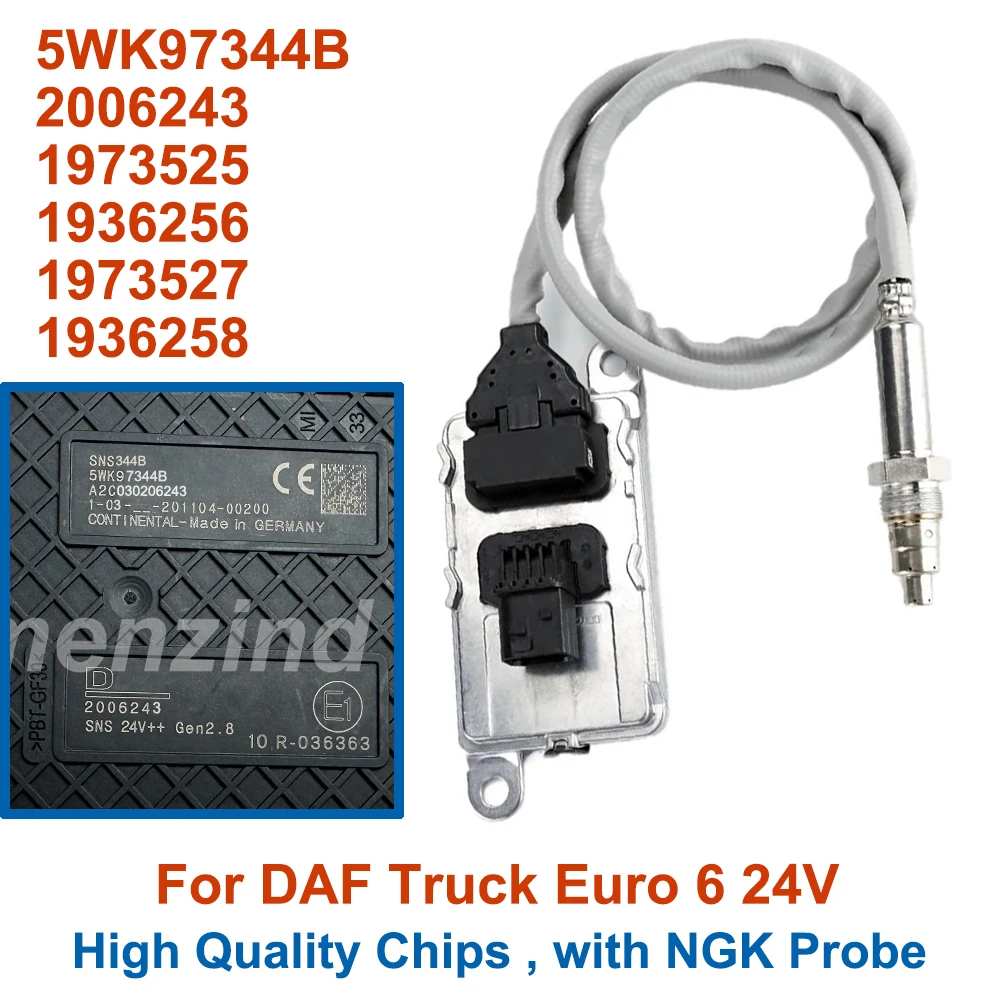 New Nitrogen Oxygen NOx Sensor 24V For DAF Truck Euro 6 Auto spare parts 5WK97344B 2006243 1973525 1936256 1973527 1936258
New Nitrogen Oxygen NOx Sensor 24V For DAF Truck Euro 6 Auto spare parts 5WK97344B 2006243 1973525 1936256 1973527 1936258
