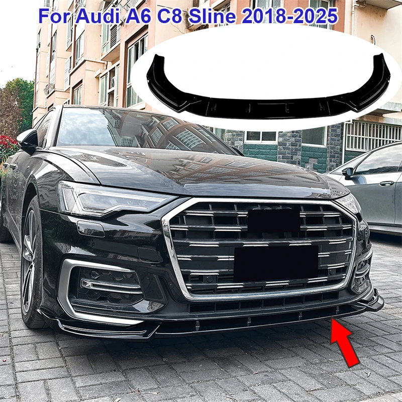 For Audi A6 C8 Sline 2018-2025 Gloss Black Car Front Lower Bumper Spoiler Chin Lip Front Splitter Diffuser Deflector Guard Cover
For Audi A6 C8 Sline 2018-2025 Gloss Black Car Front Lower Bumper Spoiler Chin Lip Front Splitter Diffuser Deflector Guard Cover