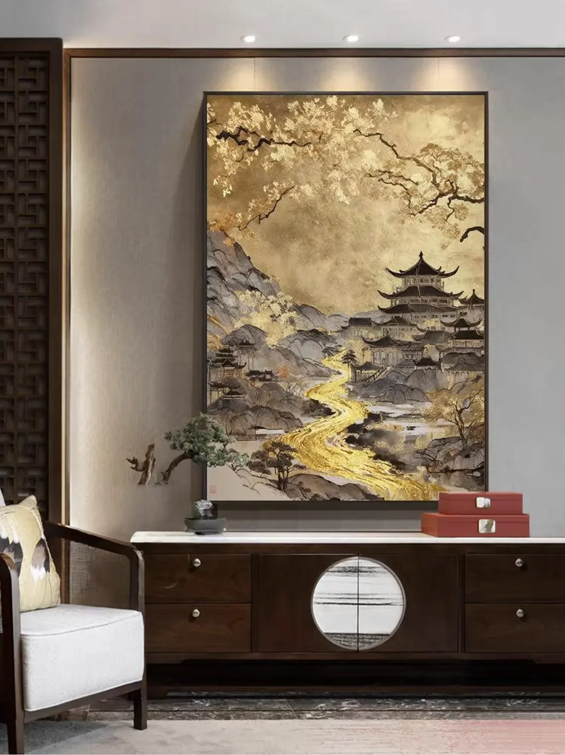 Chinese Landscape Print, Asian Wall Art Print, Gold Mountain River Painting Print, Oriental Decor, Zen Wall Art, Traditional Asi
Chinese Landscape Print, Asian Wall Art Print, Gold Mountain River Painting Print, Oriental Decor, Zen Wall Art, Traditional Asi