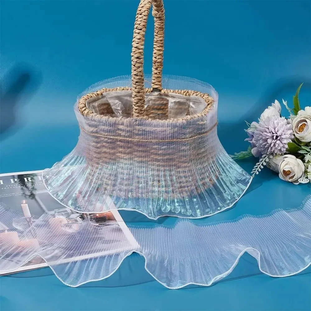 5Yds x 6" Pleated Satin Organza Lace Ribbon Retro Ruffle Trim Chiffon Iridescent White Sheer Tulle Fabric Applique Trimming
5Yds x 6" Pleated Satin Organza Lace Ribbon Retro Ruffle Trim Chiffon Iridescent White Sheer Tulle Fabric Applique Trimming