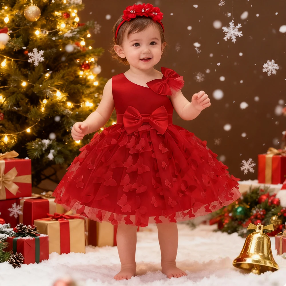Christmas Costume Baby Girl Clothes Red Butterfly Xmas Girls Party Dresses Toddler Bowknot 1st Birthday Dress Carnival Outfits
Christmas Costume Baby Girl Clothes Red Butterfly Xmas Girls Party Dresses Toddler Bowknot 1st Birthday Dress Carnival Outfits