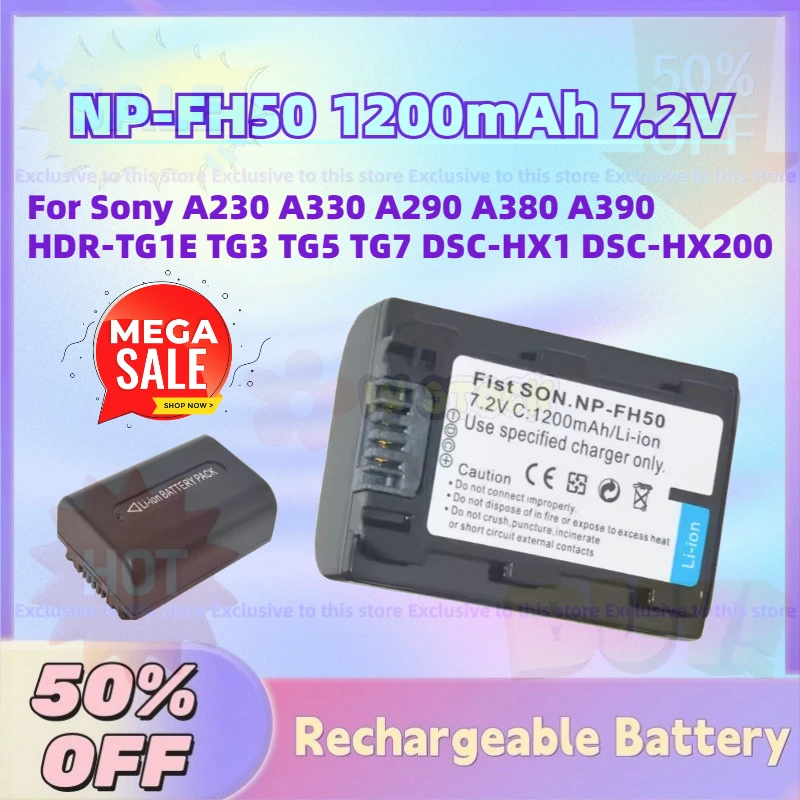 High-Quality New NP-FH50 1200mAh 7.2V Camera Battery for Sony A230 A330 A290 A380 A390 HDR-TG1E TG3 TG5 TG7 DSC-HX1 DSC-HX200
High-Quality New NP-FH50 1200mAh 7.2V Camera Battery for Sony A230 A330 A290 A380 A390 HDR-TG1E TG3 TG5 TG7 DSC-HX1 DSC-HX200