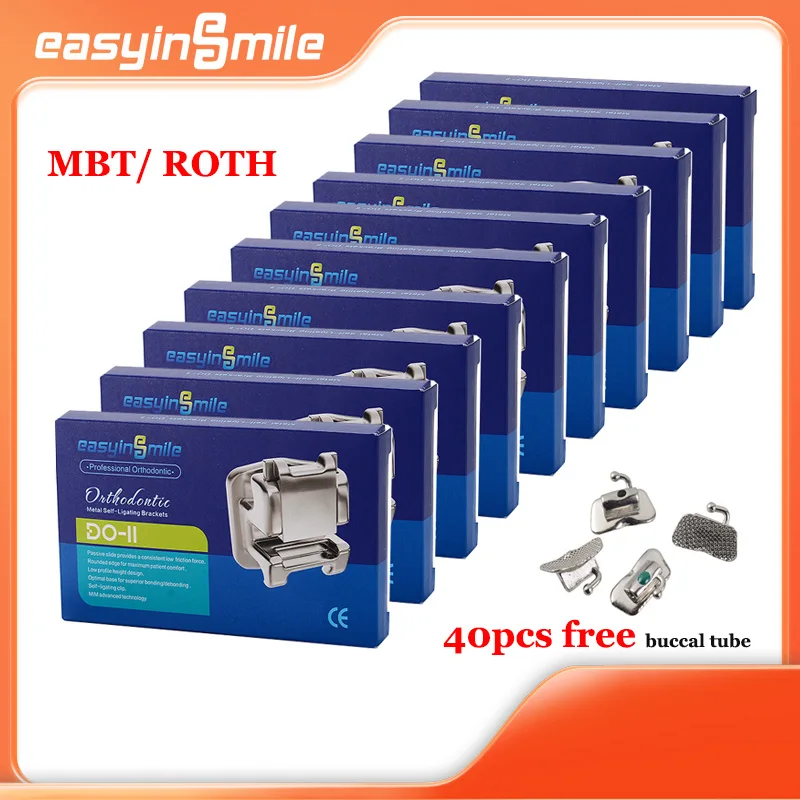 10Boxes Dental Brackets Orthodontic Braces Passive Self Ligating MIM Mesh Base With Buccal Tubes MBT/Roth 0.022 345 Hooks
10Boxes Dental Brackets Orthodontic Braces Passive Self Ligating MIM Mesh Base With Buccal Tubes MBT/Roth 0.022 345 Hooks