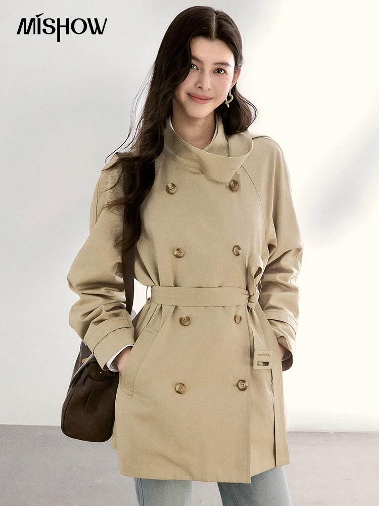 Женский двубортный тренч MISHOW, весна 2026, с поясом, отложным воротником, длинными рукавами, повседневная верхняя одежда средней длины MXF11W1031
Женский двубортный тренч MISHOW, весна 2026, с поясом, отложным воротником, длинными рукавами, повседневная верхняя одежда средней длины MXF11W1031