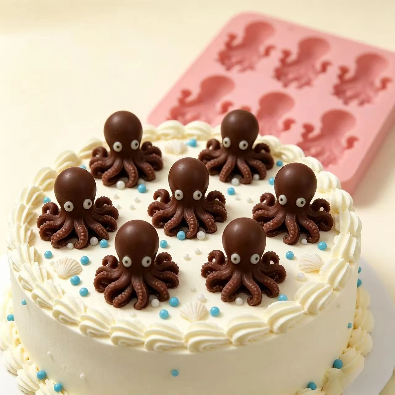 6 Cavity Octopus Silicone Chocolate Mold Ocean Sea Animal Non-Stick DIY Candy Jelly Fondant Kids Under Sea Party Baking Mould
6 Cavity Octopus Silicone Chocolate Mold Ocean Sea Animal Non-Stick DIY Candy Jelly Fondant Kids Under Sea Party Baking Mould