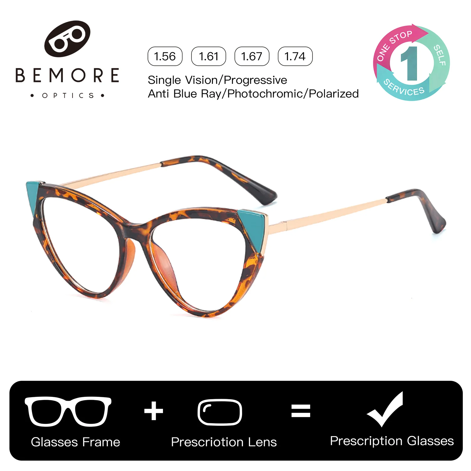 BEMORE Retro Cat Eye Metal Alloy Myopia Glasses for Woman Anti-Blue Light Photochromic Grey Polarized Optical Eyeglasses
BEMORE Retro Cat Eye Metal Alloy Myopia Glasses for Woman Anti-Blue Light Photochromic Grey Polarized Optical Eyeglasses