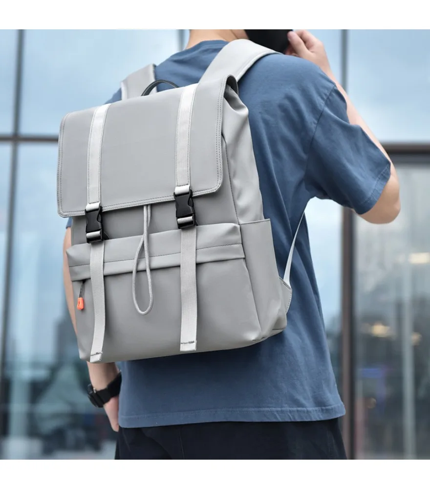 Light gray double strap flap backpack anti splash orange zipper pull for daily casual shopping weekend outing
Light gray double strap flap backpack anti splash orange zipper pull for daily casual shopping weekend outing