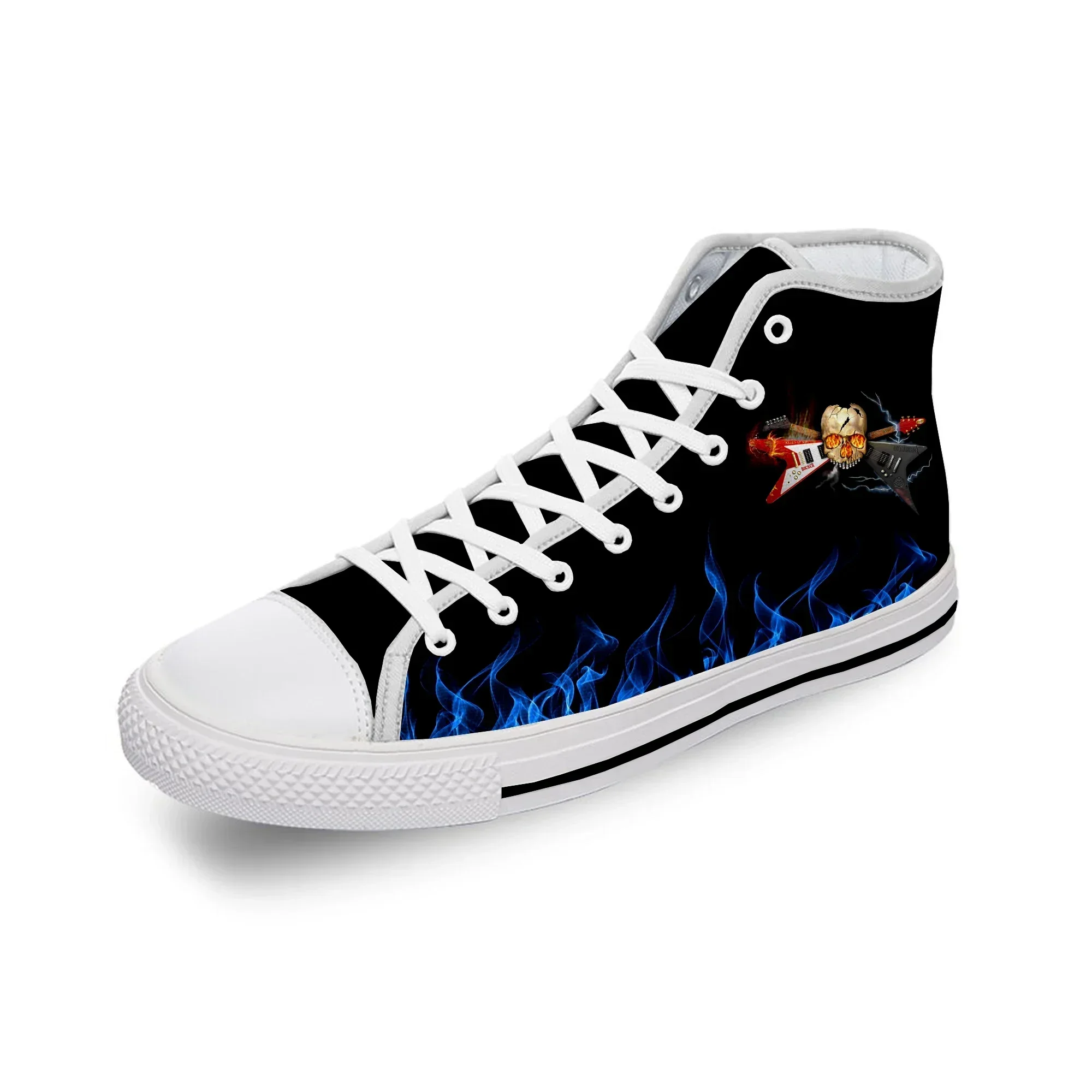 Skull Guitar Flame Metal Rock Cool White Cloth Fashion 3D Print High Top Canvas Shoes Men Women Lightweight Breathable Sneakers
Skull Guitar Flame Metal Rock Cool White Cloth Fashion 3D Print High Top Canvas Shoes Men Women Lightweight Breathable Sneakers
