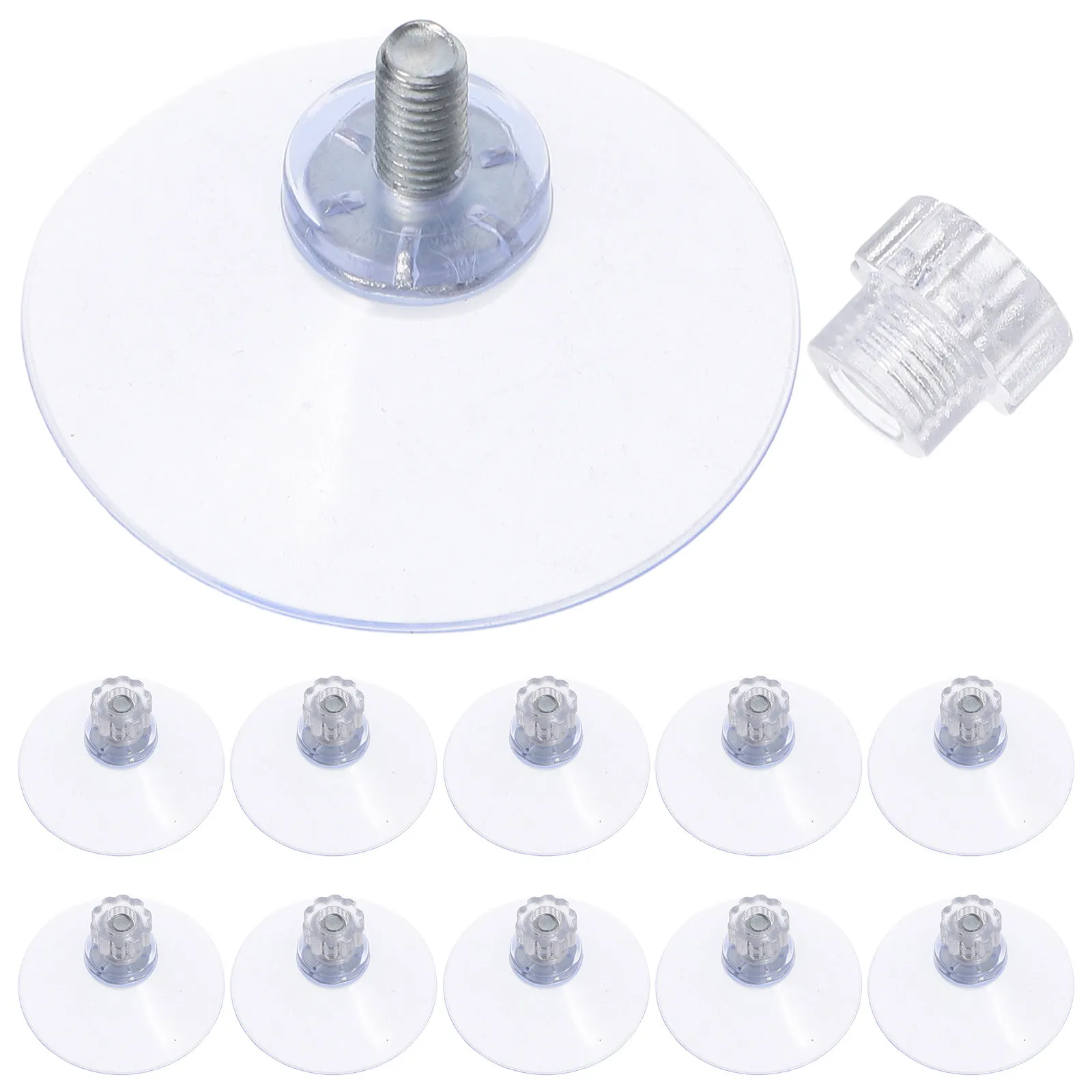20Pcs Suction Cup Screws Transparent Threaded Metal Pad Nut Stable Adhesion for Glass Table Window Aquarium Kitchen Bathroom
20Pcs Suction Cup Screws Transparent Threaded Metal Pad Nut Stable Adhesion for Glass Table Window Aquarium Kitchen Bathroom