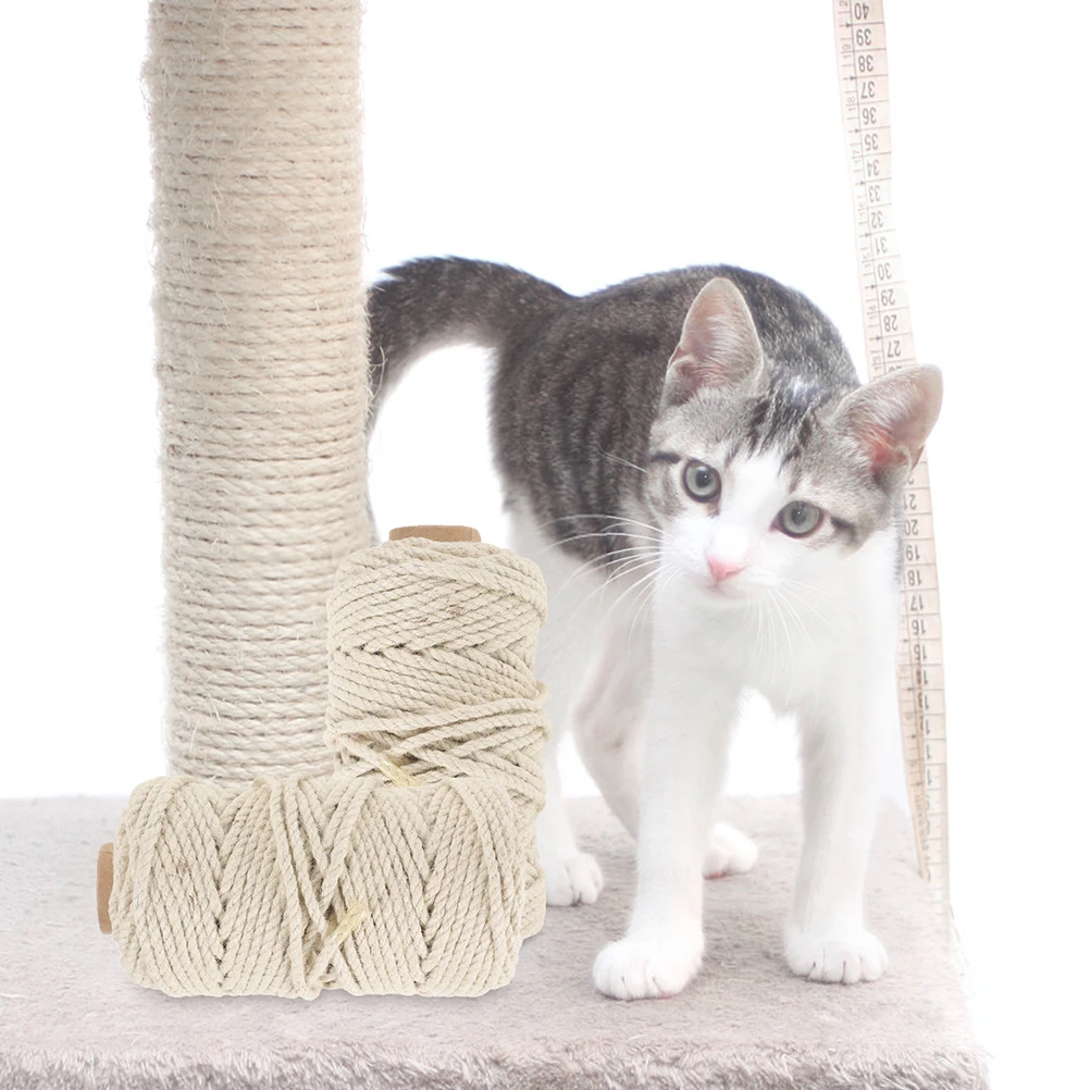 50M White Sisal Rope Cat Tree Replacement Scratching Post Material DIY Rope Wear Resistant Sturdy Household Pet Accessories
50M White Sisal Rope Cat Tree Replacement Scratching Post Material DIY Rope Wear Resistant Sturdy Household Pet Accessories